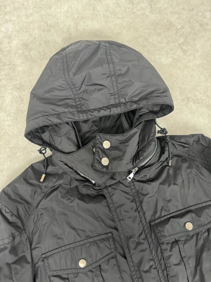 AW2013 Gucci Black Long Windbreaker Hooded Jacket zwryTrB 3