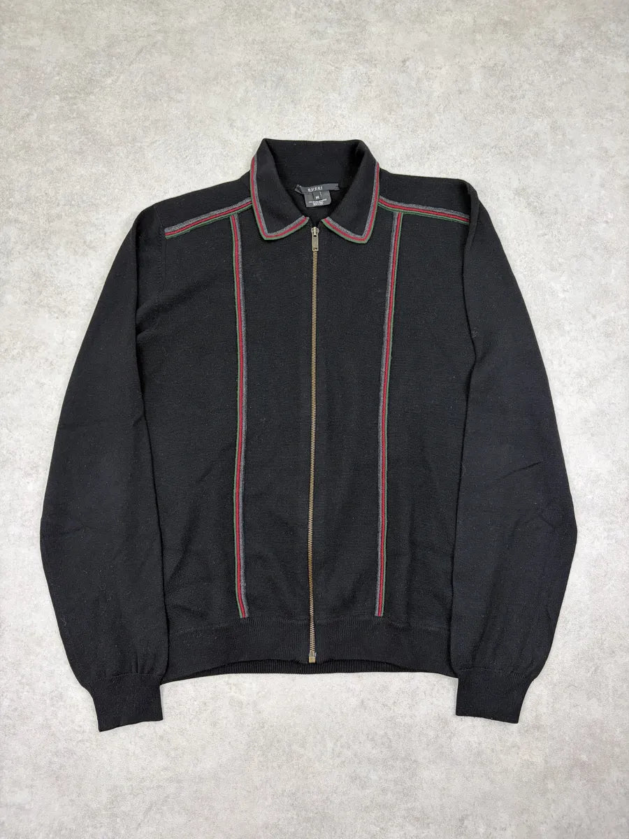 AW2001 Gucci Black Merino Wool Zip-Up Cardigan by Tom Ford KuMANqJ 0