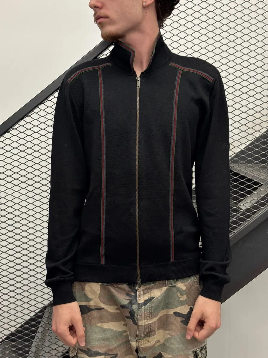 AW2001 Gucci Black Merino Wool Zip-Up Cardigan by Tom Ford KuMANqJ 1