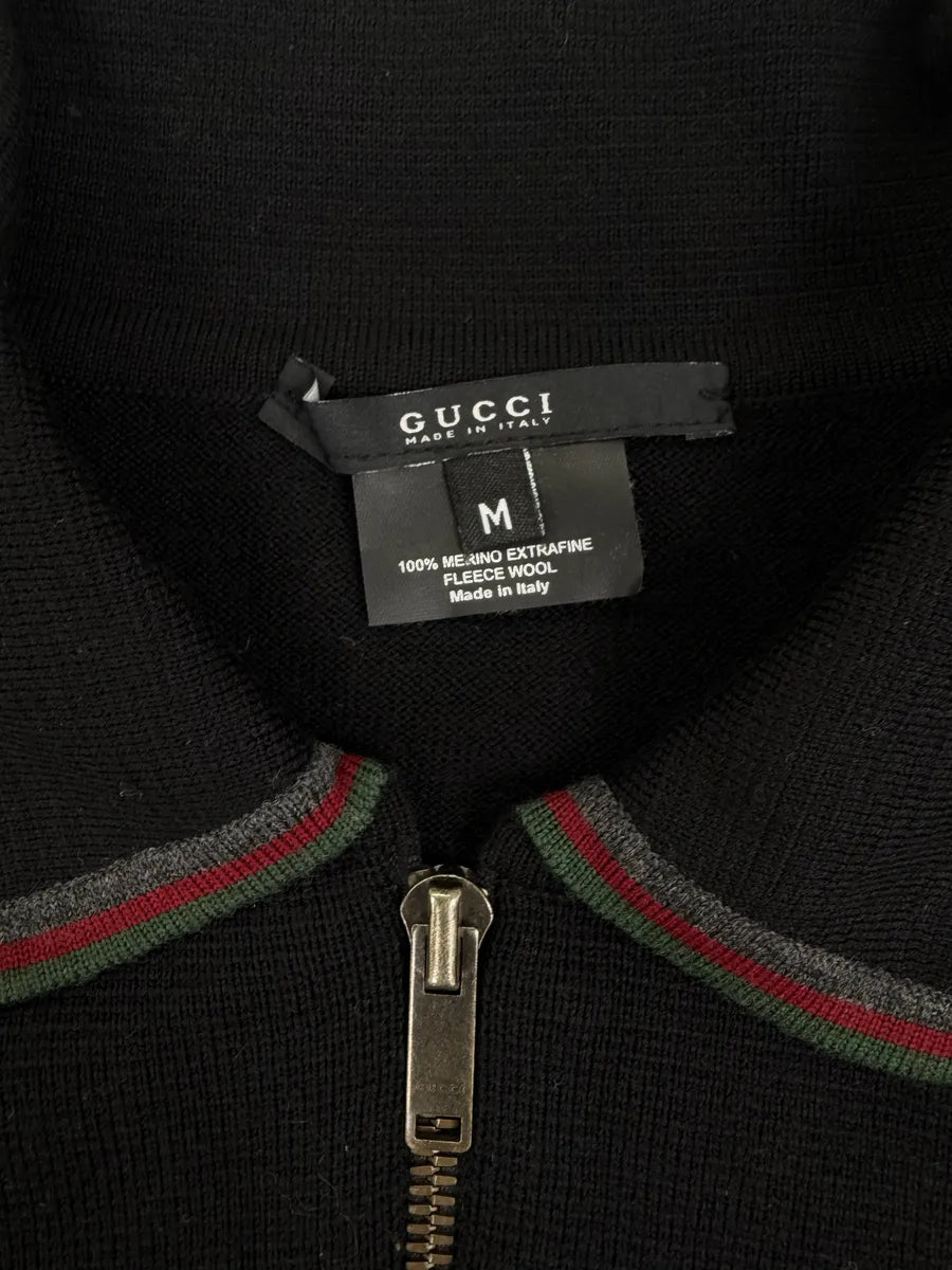 AW2001 Gucci Black Merino Wool Zip-Up Cardigan by Tom Ford KuMANqJ 4