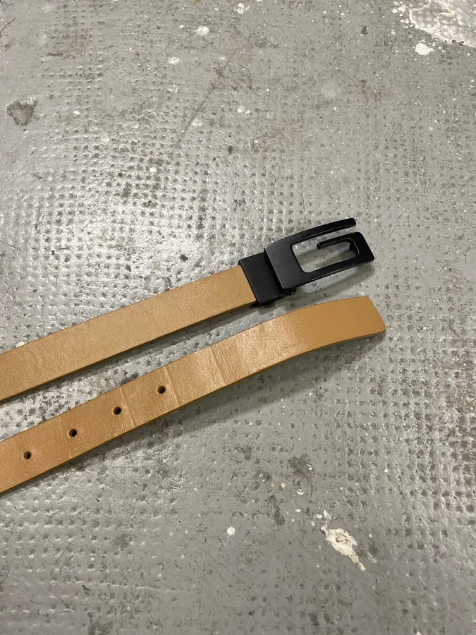 Gucci Black Metal G Beige Leather Belt FSpiERu 3