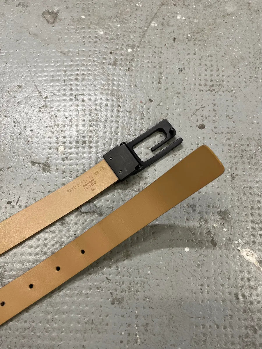 Gucci Black Metal G Beige Leather Belt FSpiERu 4