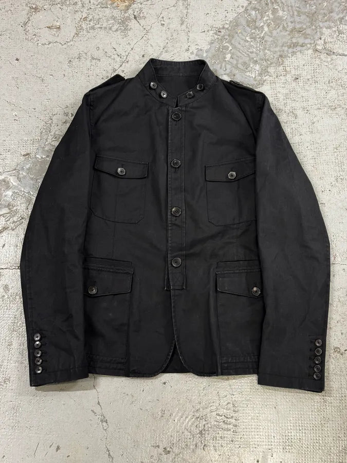 2000s Gucci Black Military Officer Classy Jacket kzoYhdO 0