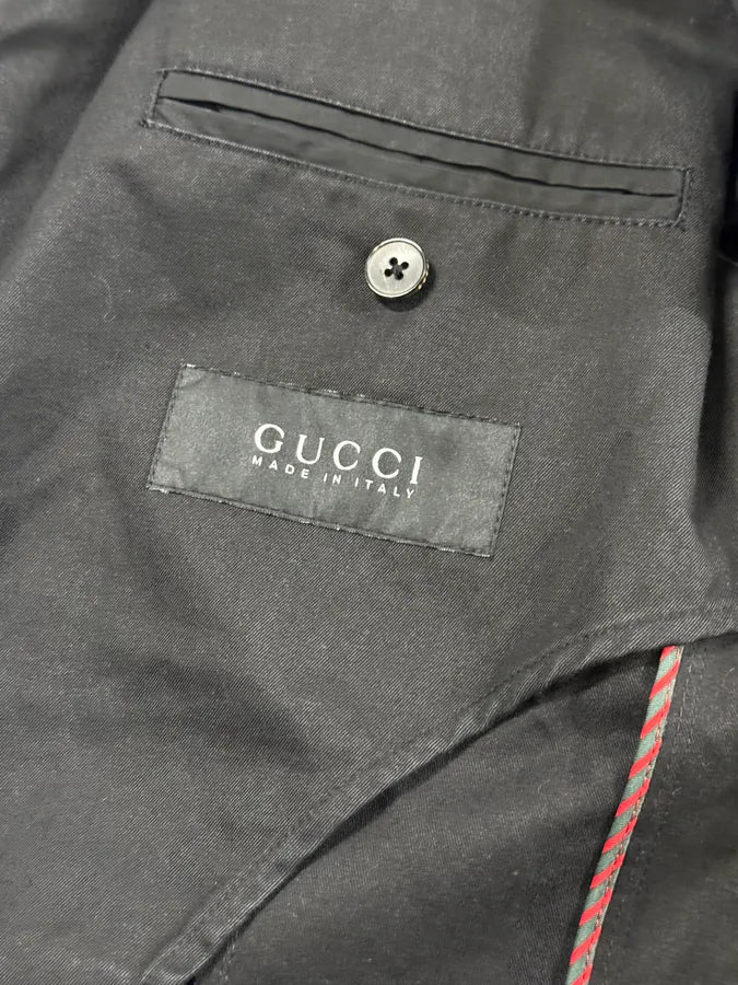 2000s Gucci Black Military Officer Classy Jacket kzoYhdO 10