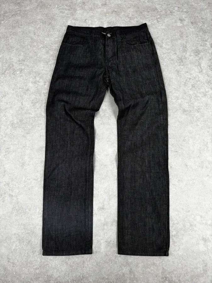 2010s Gucci Black Brut Denim Jeans by Frida Giannini MyXZJYX 0