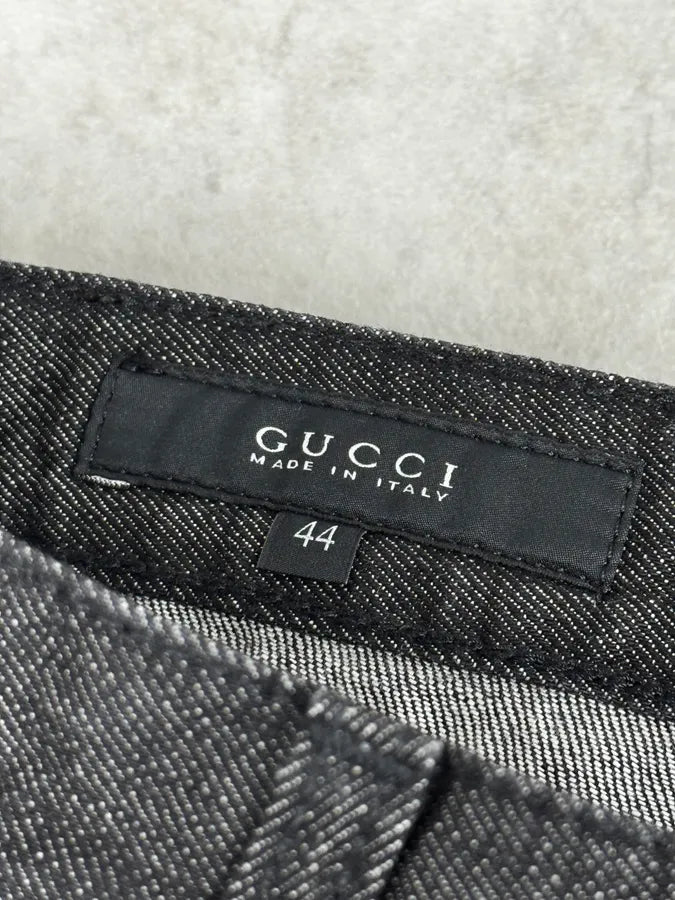 2010s Gucci Black Brut Denim Jeans by Frida Giannini MyXZJYX 10