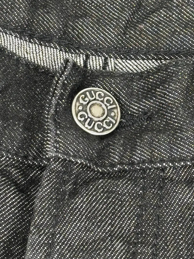 2010s Gucci Black Brut Denim Jeans by Frida Giannini MyXZJYX 8