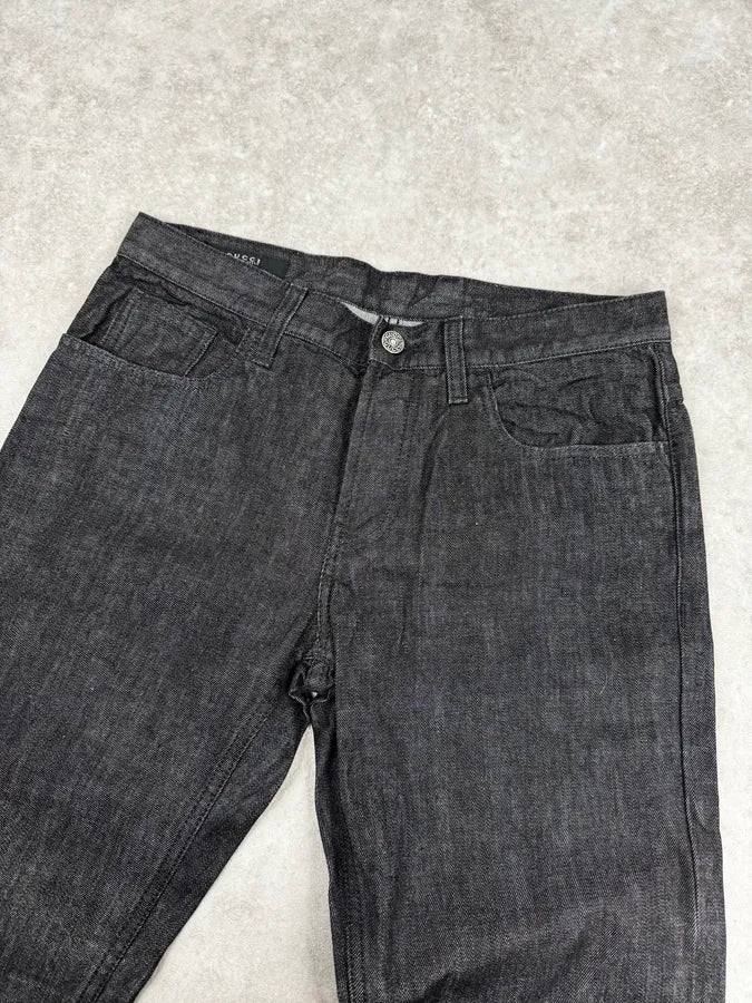 2010s Gucci Black Brut Denim Jeans by Frida Giannini MyXZJYX 5
