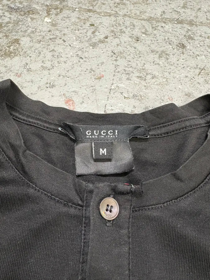 Gucci Black Minimalist Henley vUWacJP 5
