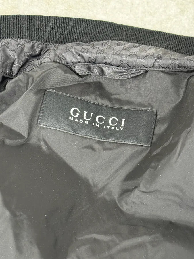 SS2012 Gucci Black Monogram Zip-Up Nylon Light Jacket HFjQdLd 9