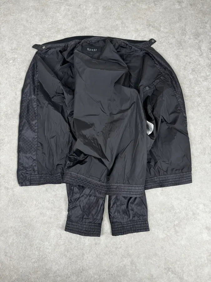 SS2012 Gucci Black Monogram Zip-Up Nylon Light Jacket HFjQdLd 6