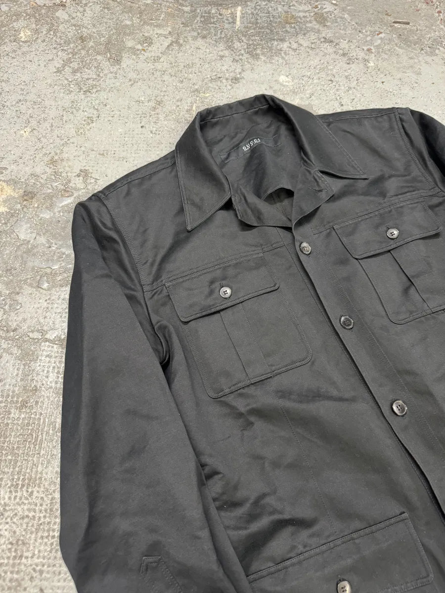 Gucci Black Multi Pockets Over Shirt Jacket BiMZQWm 11