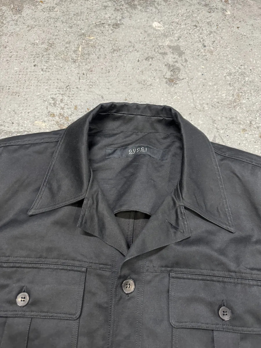 Gucci Black Multi Pockets Over Shirt Jacket BiMZQWm 12