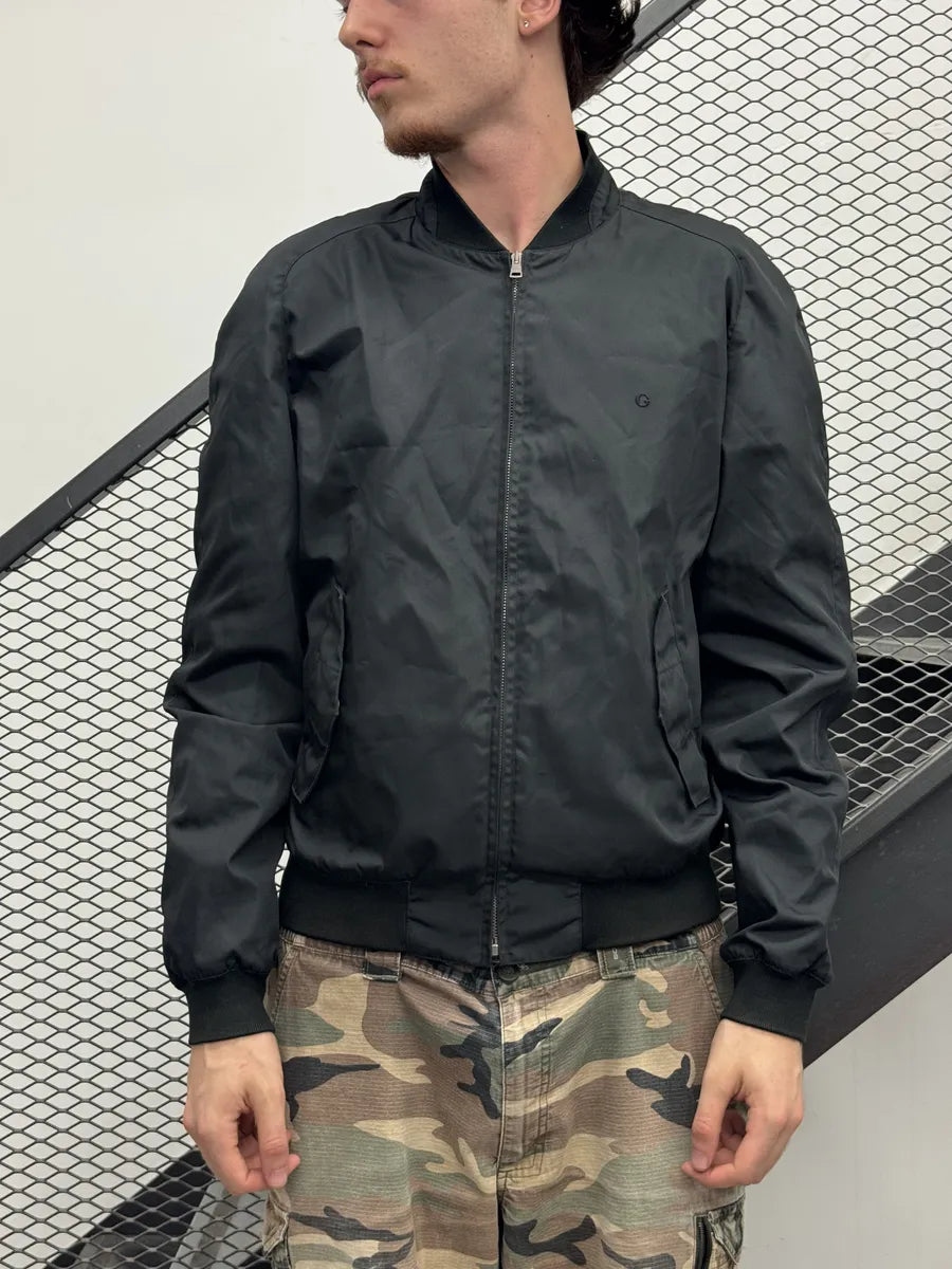 AW2013 Gucci Black Nylon Minimalist Bomber Jacket ppaWCjO 1