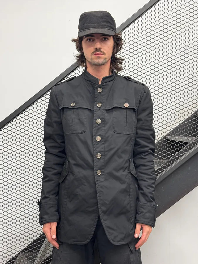 FW2008 Gucci Black Nylon Officer Jacket by Frida Giannini BWTaTjX 2