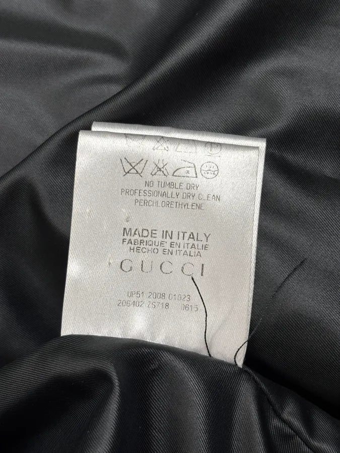 FW2008 Gucci Black Nylon Quilted Puffer Long Coat by Frida Giannini sExbRve 12