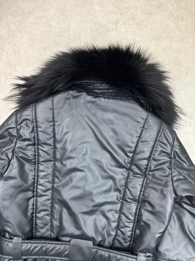 FW2008 Gucci Black Nylon Quilted Puffer Long Coat by Frida Giannini sExbRve 5
