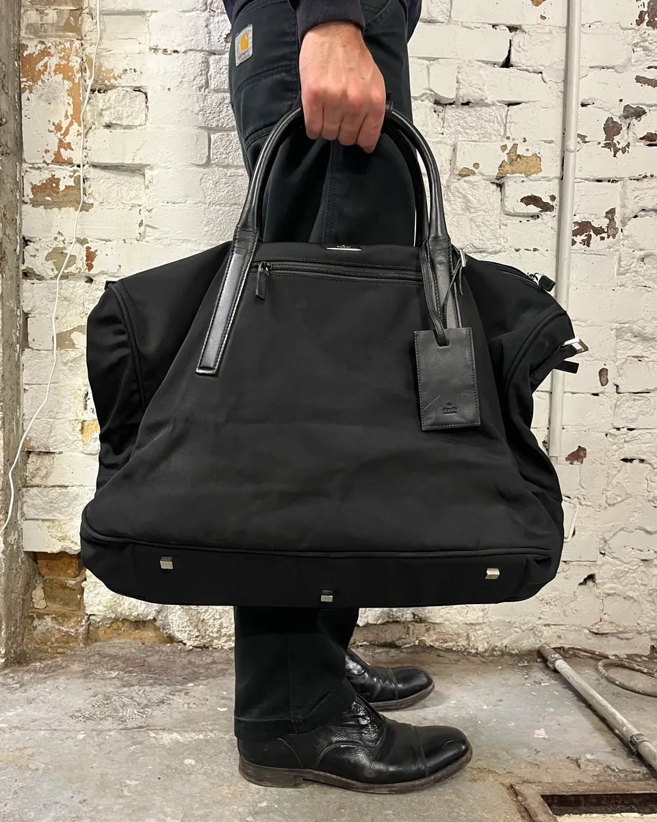 Gucci Black Nylon Travel Handle Bag iSOaiwg 1
