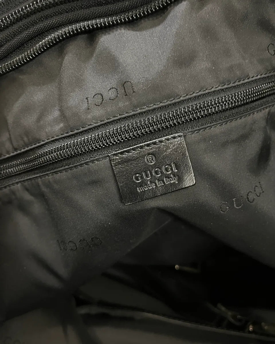 Gucci Black Nylon Travel Handle Bag iSOaiwg 10