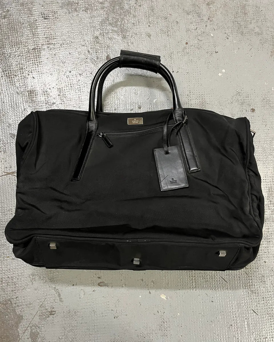 Gucci Black Nylon Travel Handle Bag iSOaiwg 3