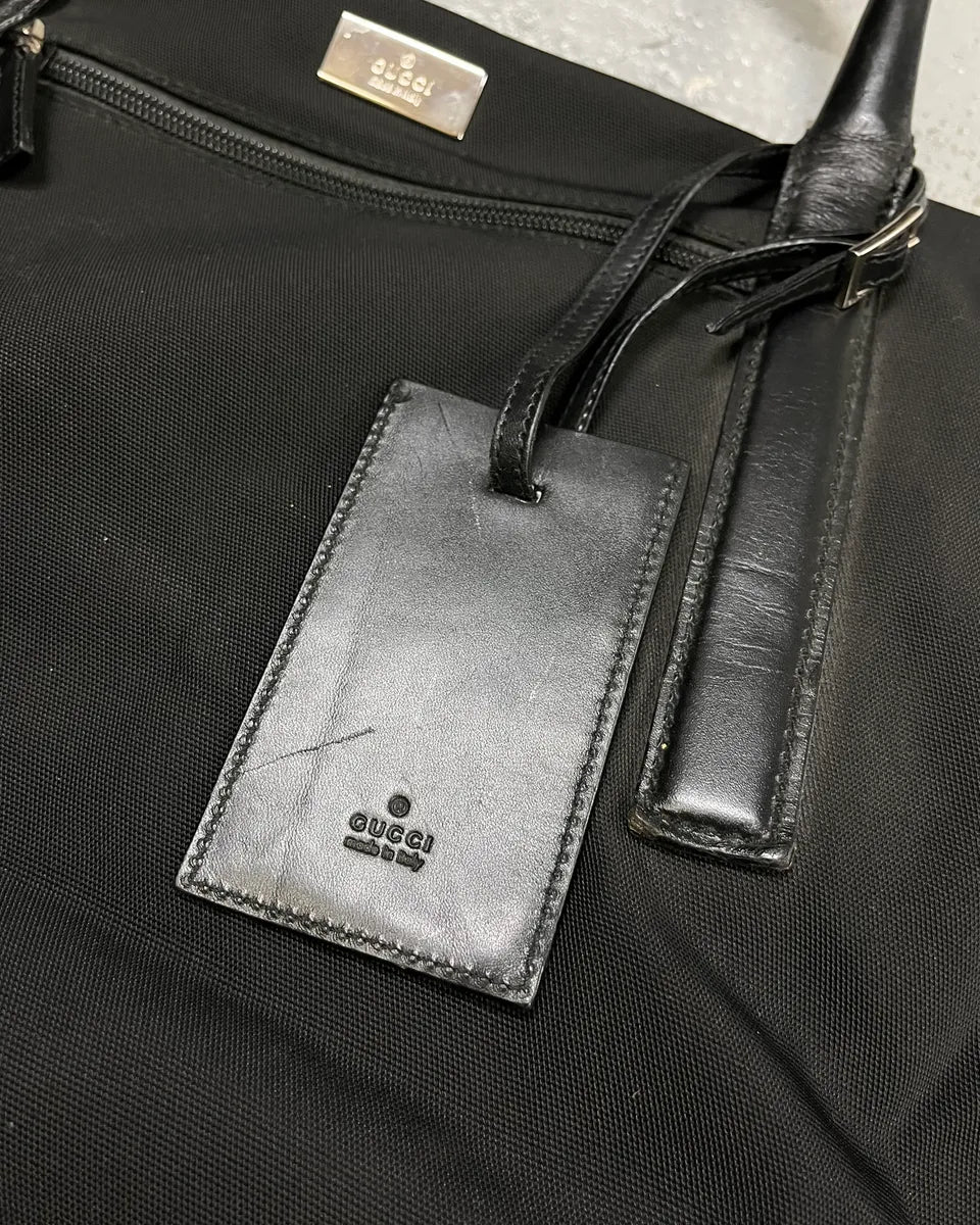 Gucci Black Nylon Travel Handle Bag iSOaiwg 6