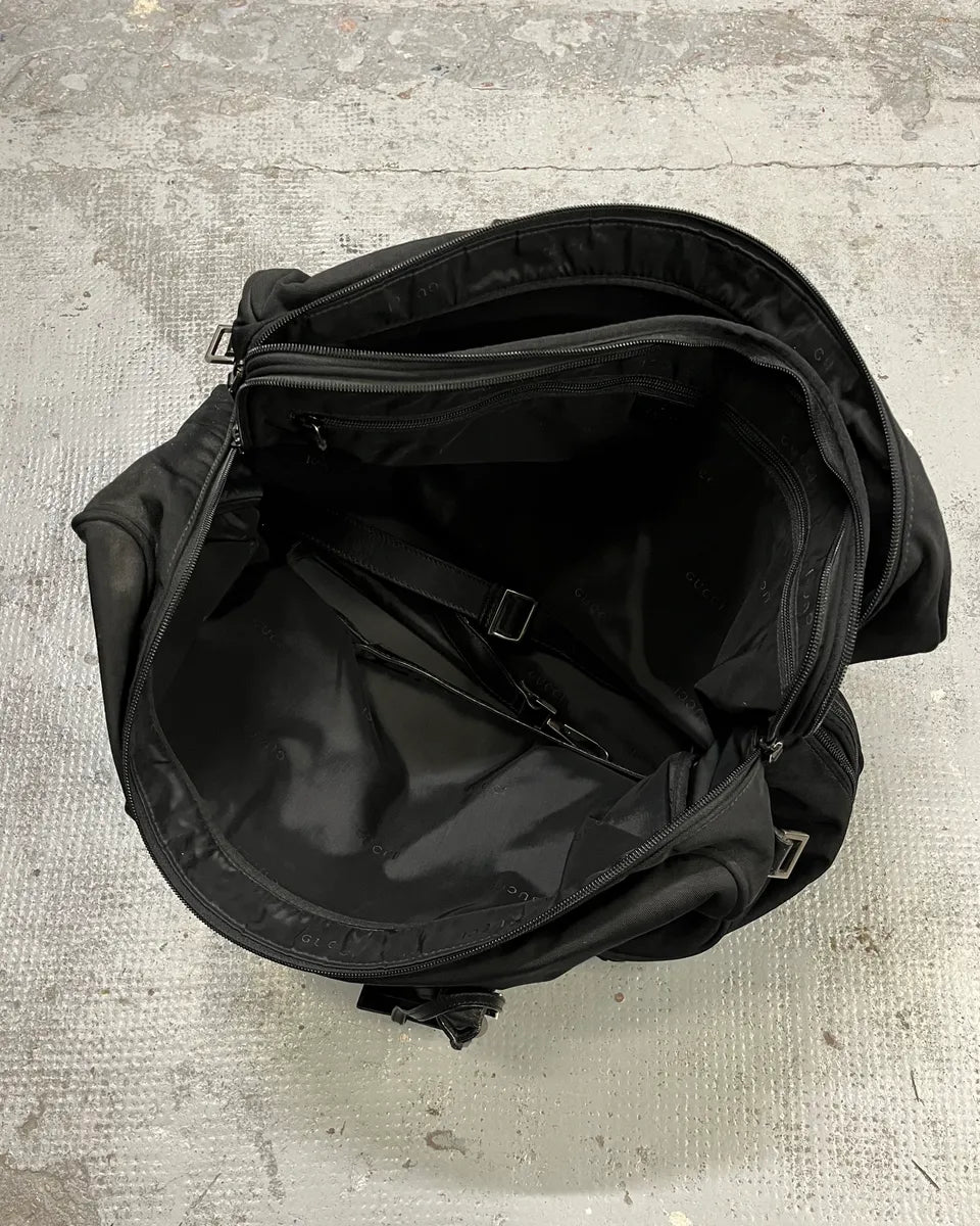 Gucci Black Nylon Travel Handle Bag iSOaiwg 9