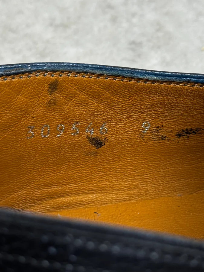 2000s Gucci Black Ostrich Waxed Leather Loafers  muMgTGU 9