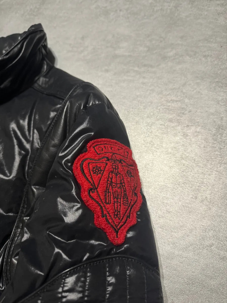 Gucci Black Patch Puffer Belted Jacket lZBSLHk 12
