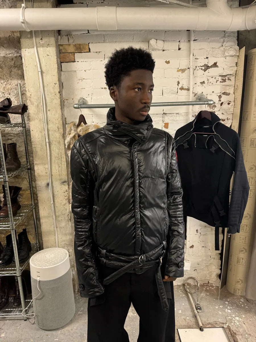 Gucci Black Patch Puffer Belted Jacket lZBSLHk 4