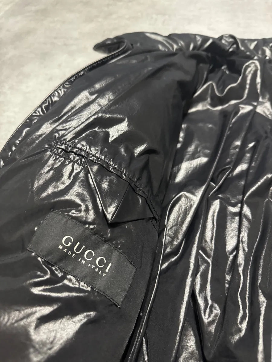Gucci Black Patch Puffer Belted Jacket lZBSLHk 7