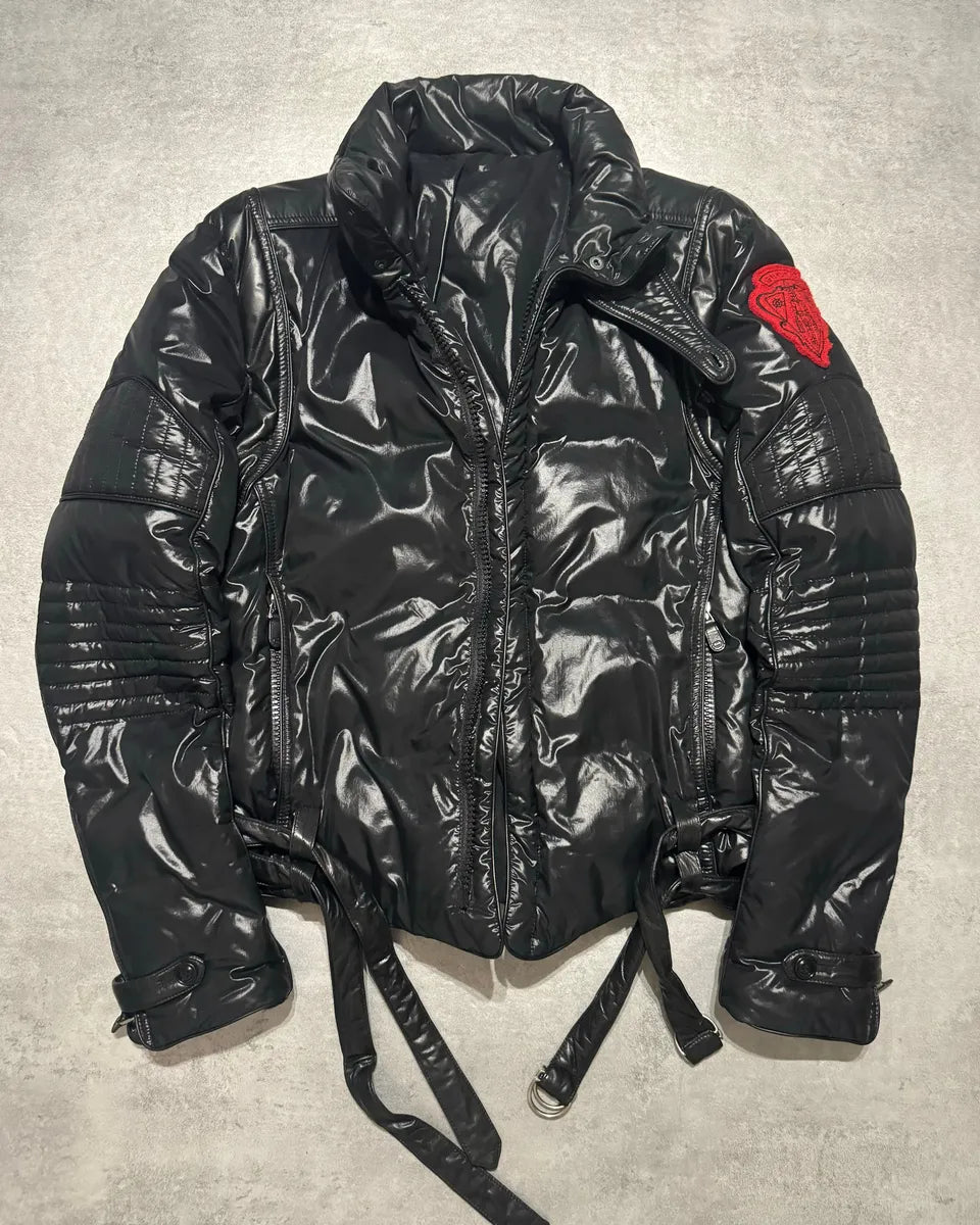 Gucci Black Patch Puffer Belted Jacket lZBSLHk 9