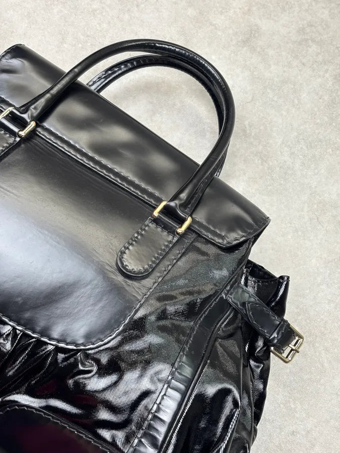 2010s Gucci Black Patent Leather Handle Bag by Frida Giannini ezSydRw 11