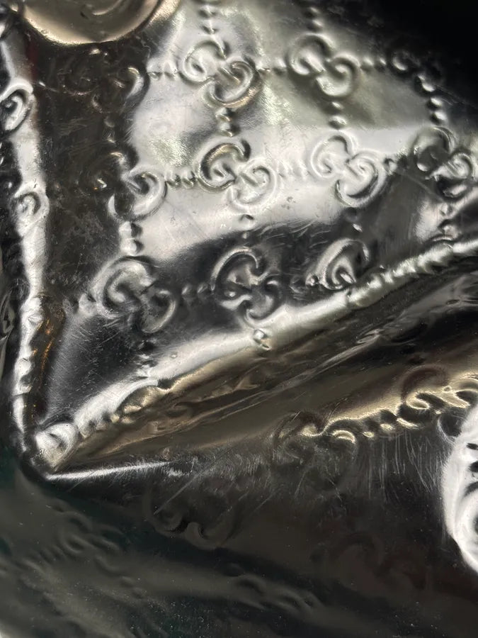 SS2008 Gucci Black Patent Leather Indy Hobo Bag by Frida Giannini ZFJEymC 6
