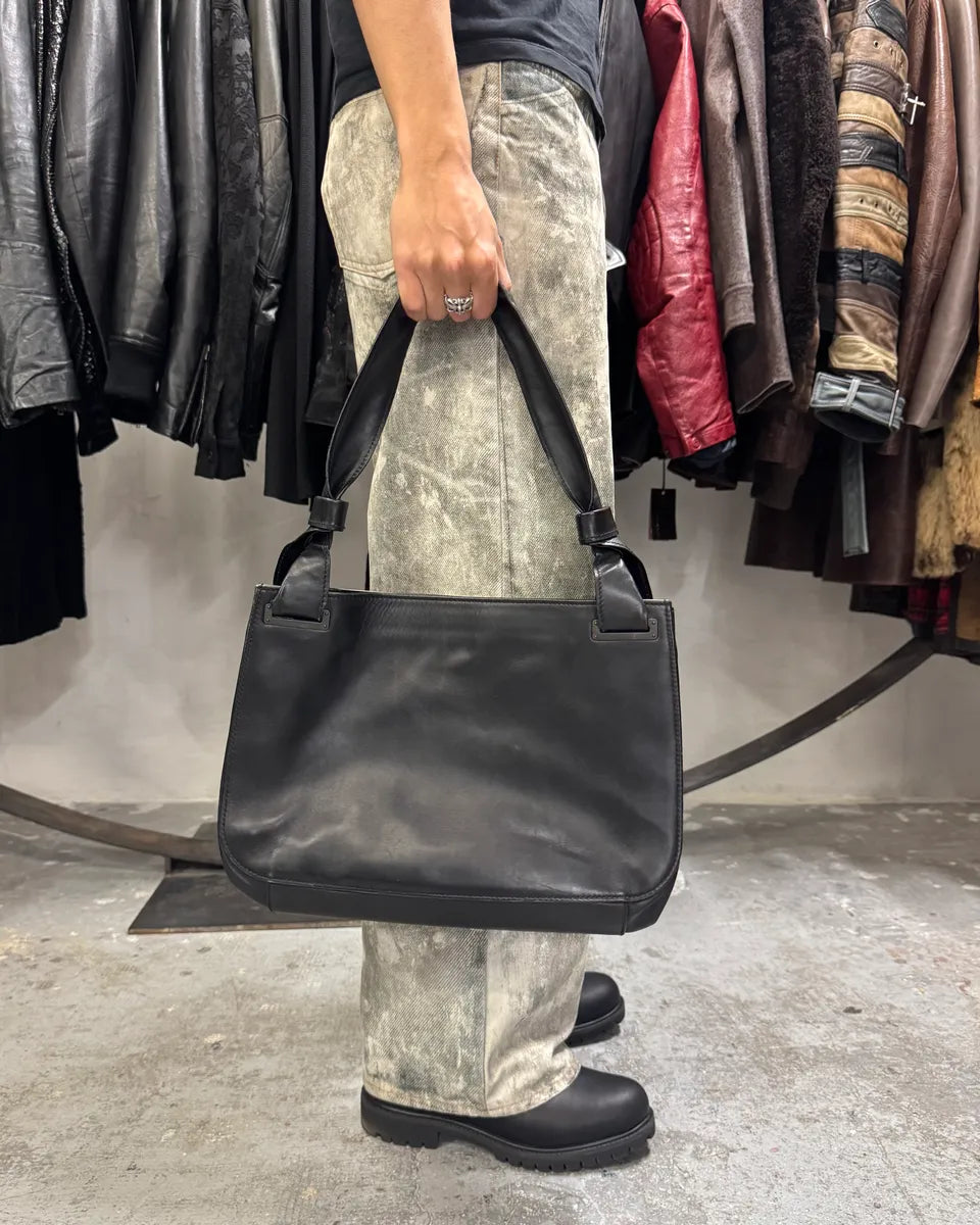 Gucci Black Premium Leather Handle Bag (OS) RufOrLE 1