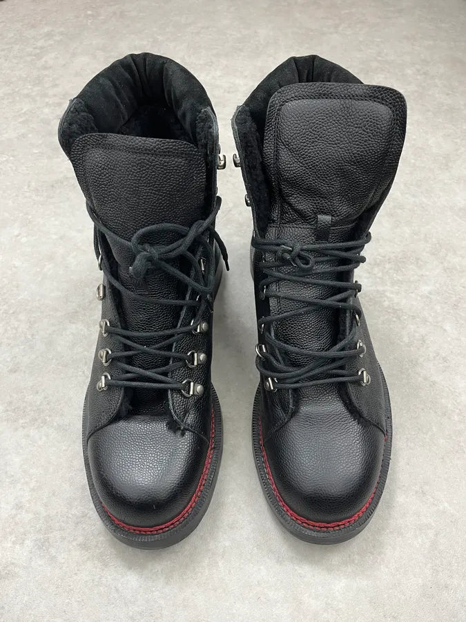 Gucci Black Premium Leather Ranger Boots pcEciDV 2