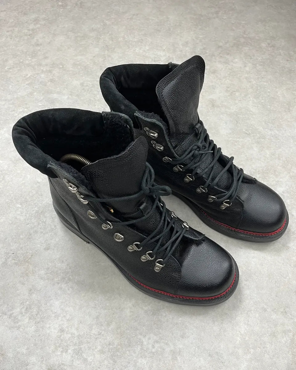 Gucci Black Premium Leather Ranger Boots pcEciDV 4