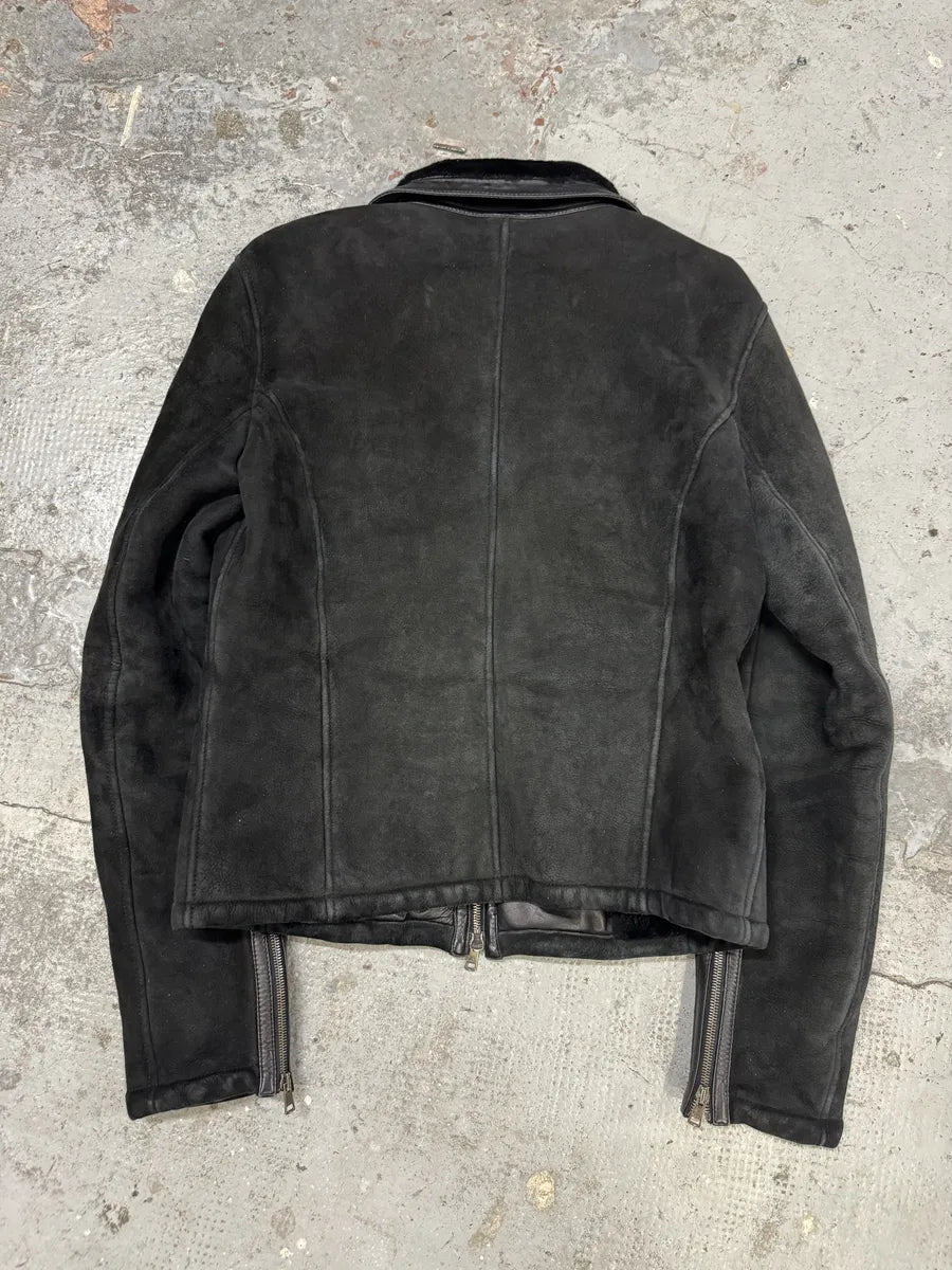 Gucci Black Premium Shearling Leather Jacket svMWfuI 1