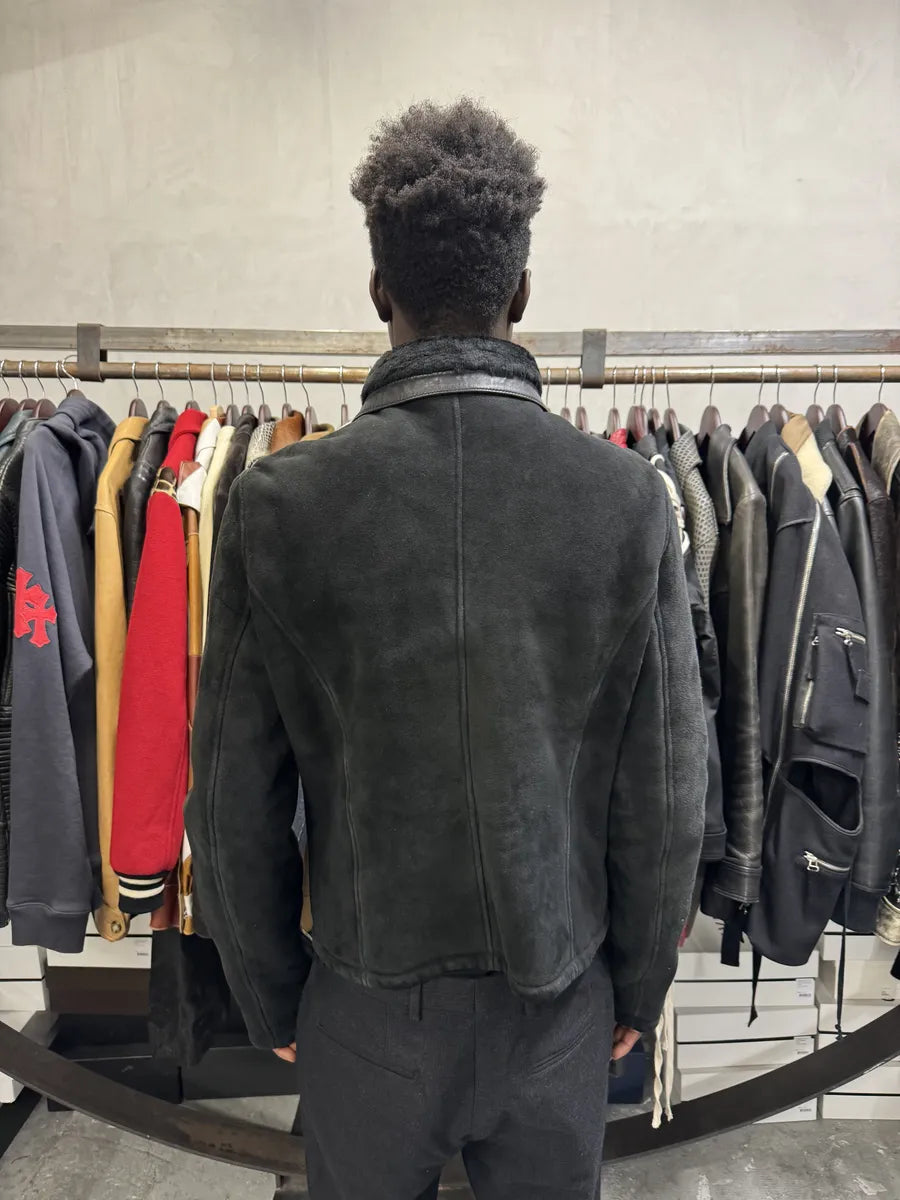 Gucci Black Premium Shearling Leather Jacket svMWfuI 3