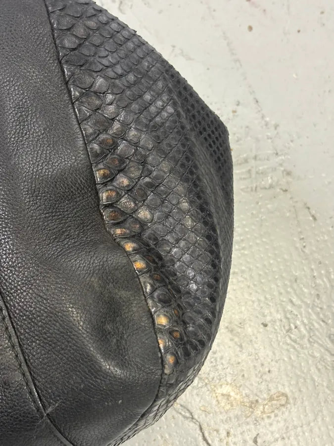 Gucci Black Python Leather Hobo Shoulder Bag XKNUgYu 13