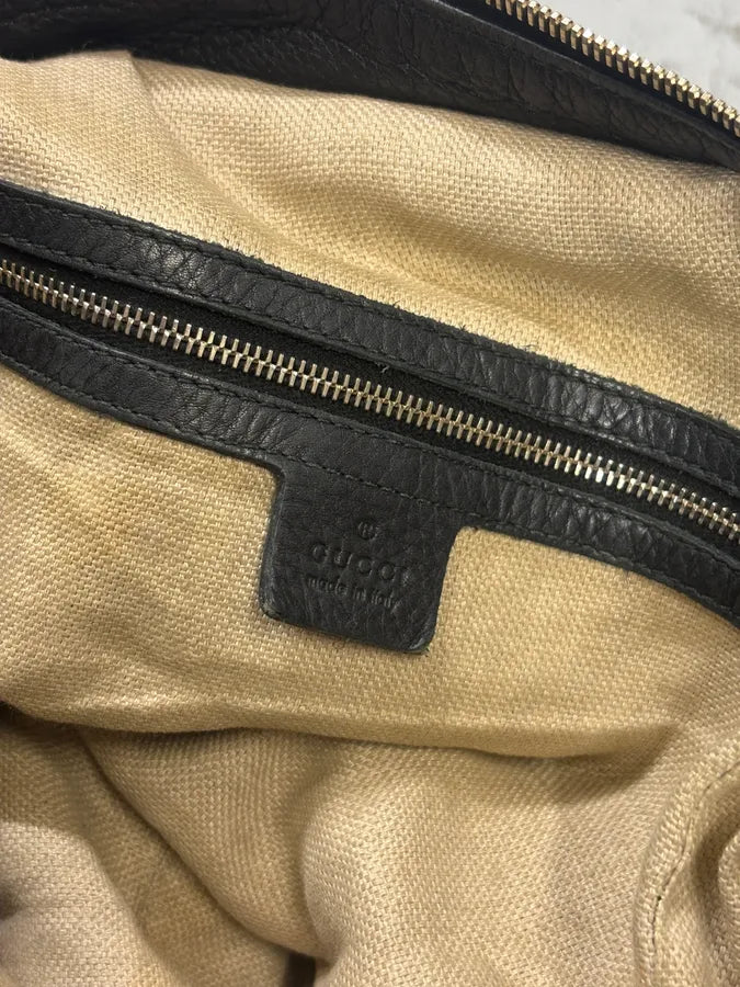 Gucci Black Python Leather Hobo Shoulder Bag XKNUgYu 11