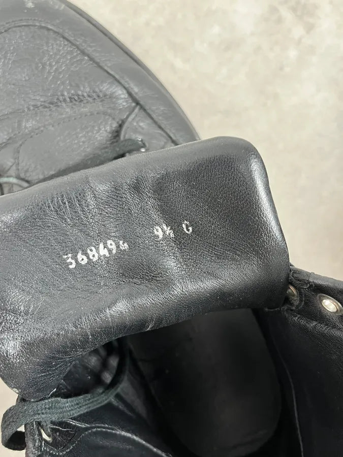Gucci Black Red Leather High-Top Sneakers UsFmCWU 8