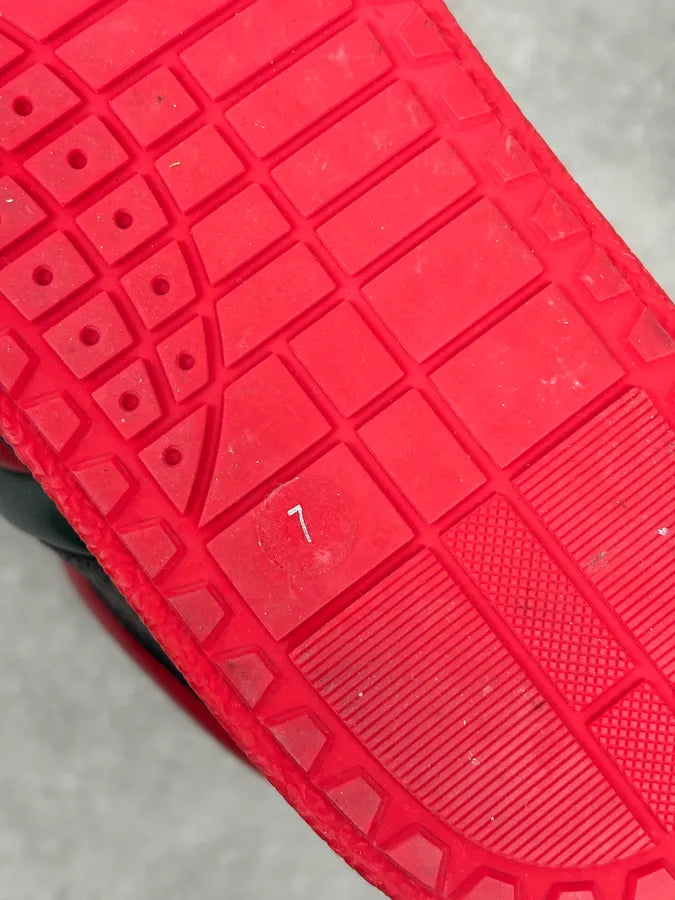 Gucci Black Red Leather High-Top Sneakers IqGWNCh 14