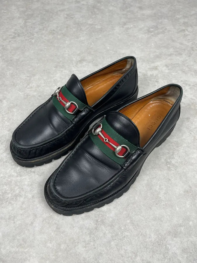 Gucci Black Signature Leather Loaffers PGcZyCc 5