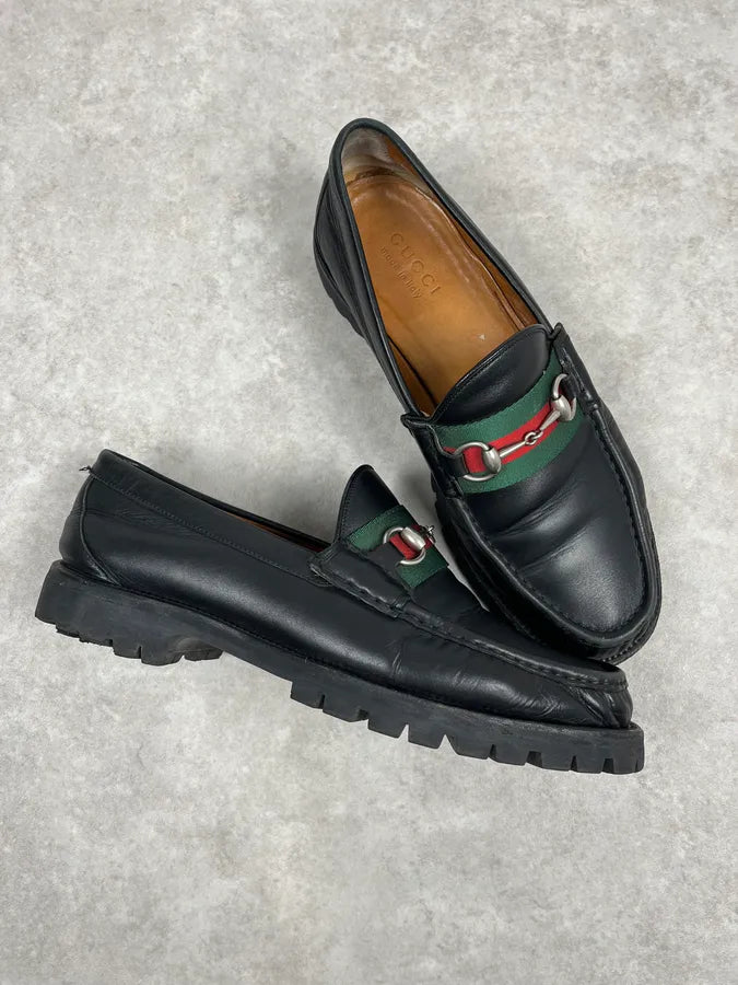 Gucci Black Signature Leather Loaffers PGcZyCc 3