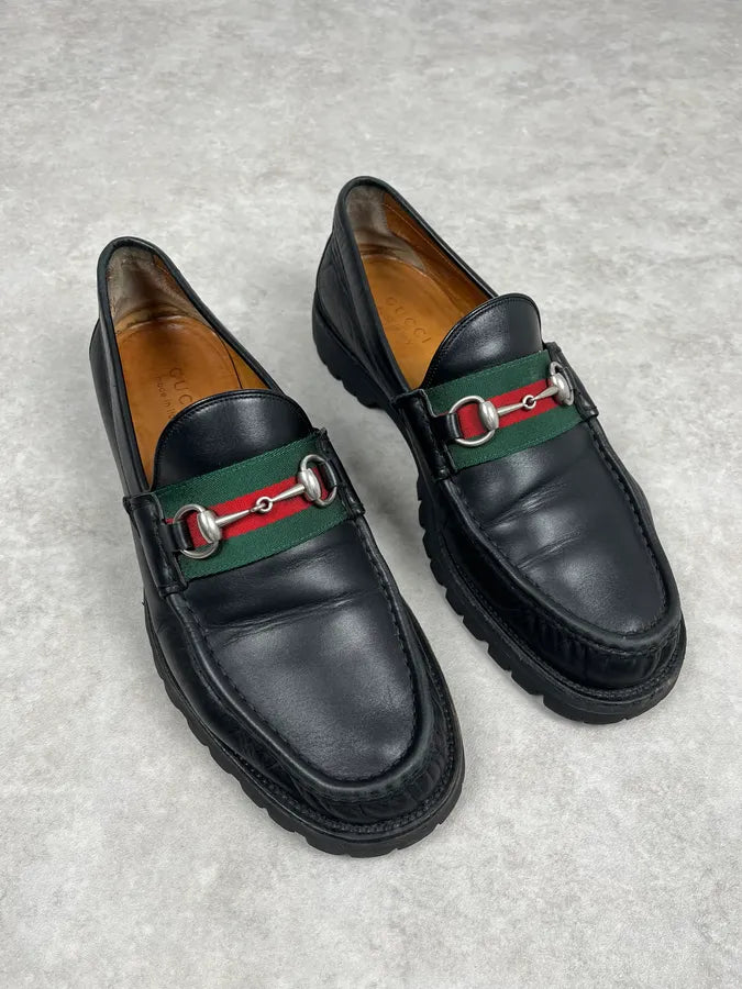 Gucci Black Signature Leather Loaffers PGcZyCc 2