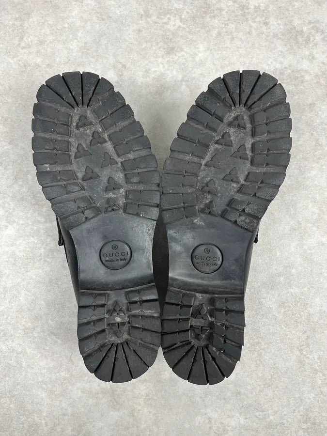 Gucci Black Signature Leather Loaffers PGcZyCc 8