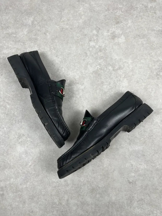 Gucci Black Signature Leather Loaffers PGcZyCc 6