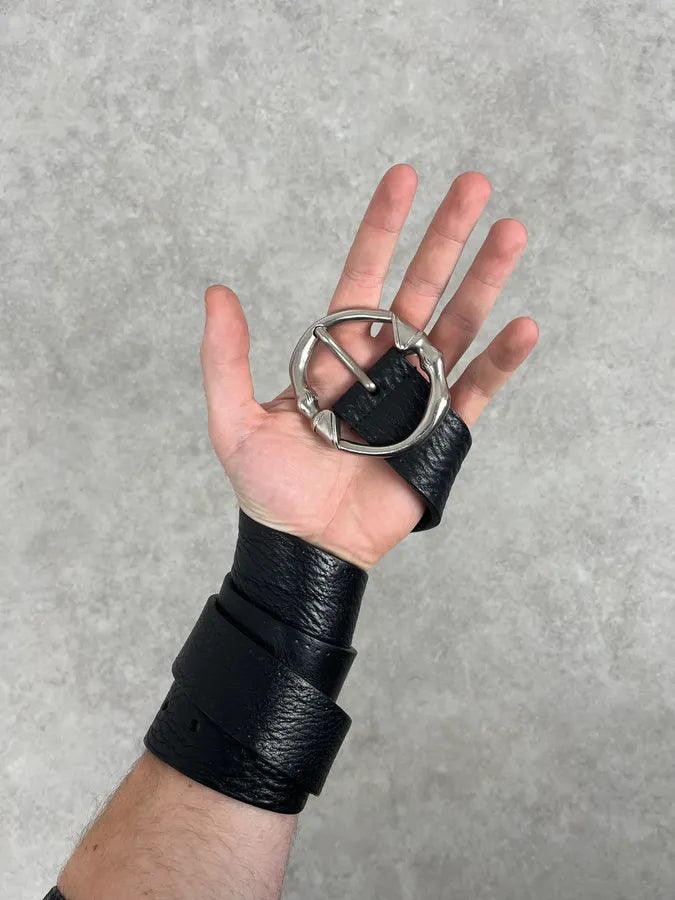 Gucci Black Snake Buckle Leather Belt HzNPlwv 2