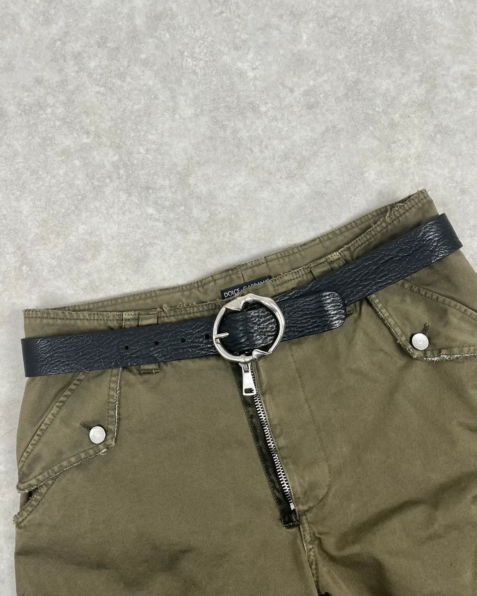 Gucci Black Snake Buckle Leather Belt HzNPlwv 0