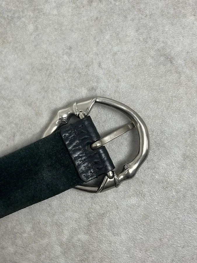 Gucci Black Snake Buckle Leather Belt HzNPlwv 4